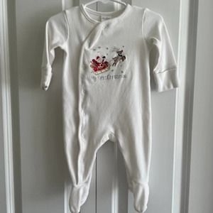 My First Christmas Footed Romper